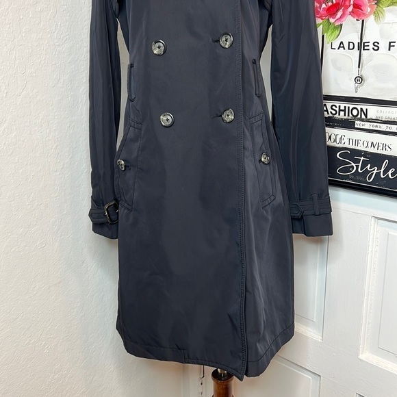 Club Monaco Black Lamae Trench Coat Size S - Picture 5 of 8